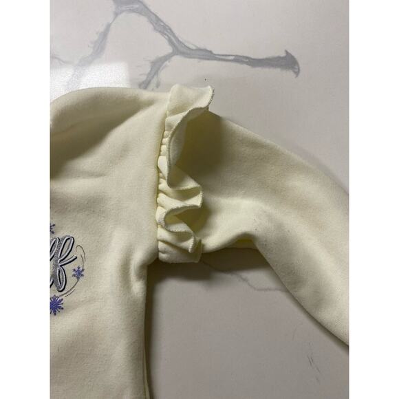 Disney Frozen 2Toddler Girls Elsa Cozy Fleece Pullover Sweatshirt White Small 6X - Picture 6 of 8